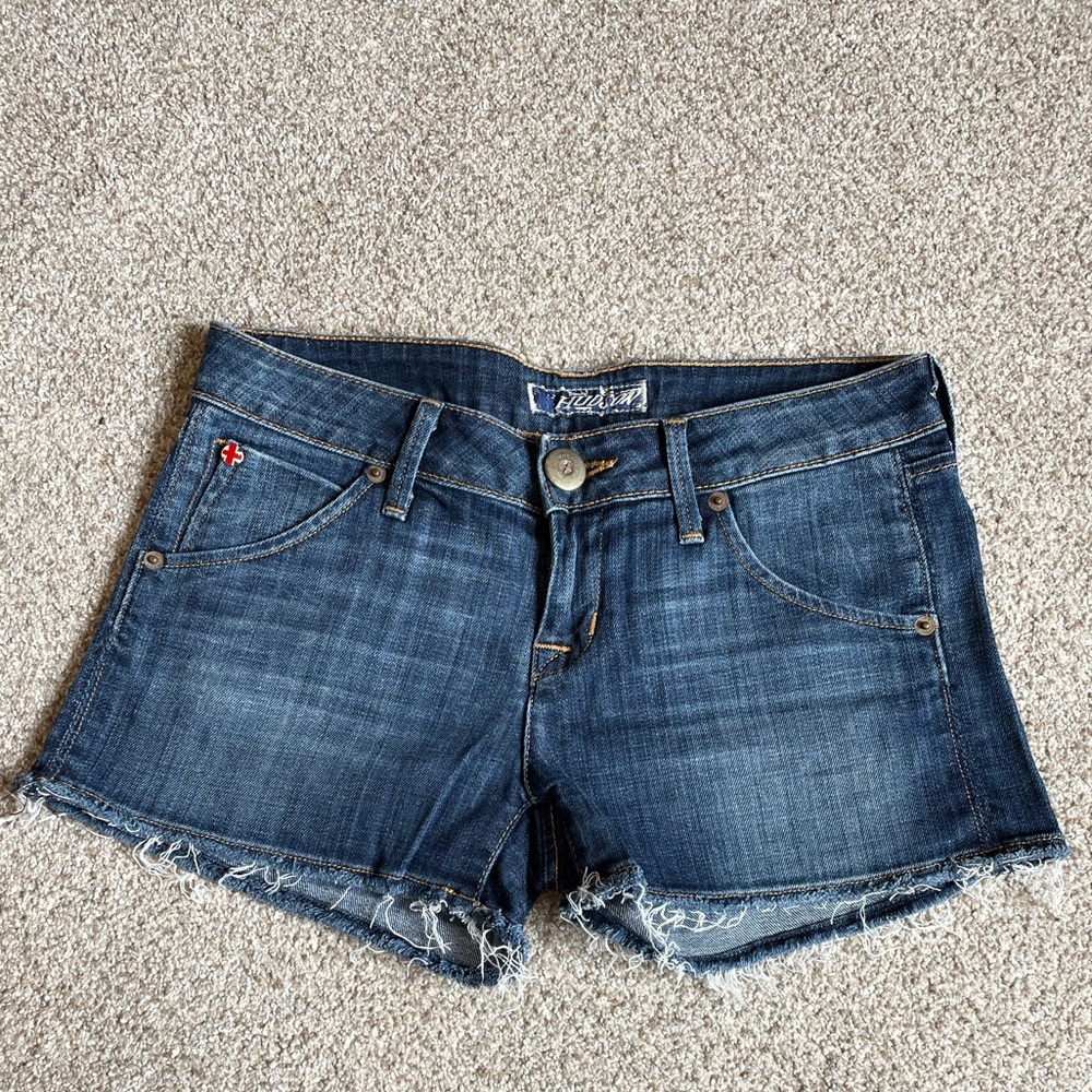 Hudson jeans denim shorts in stretchy denim